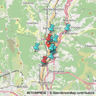 Mappa Via al Santuario di Nostra Signora della Guardia, 16162 Genova GE, Italia (1.0325)