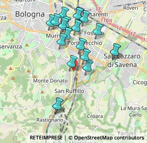 Mappa Piazza Caduti di San Ruffillo, 40141 Bologna BO, Italia (1.914)