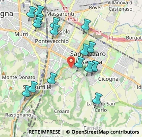 Mappa Via Altura, 40124 Bologna BO, Italia (2.08875)