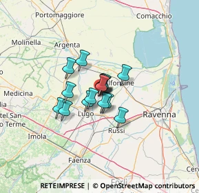 Mappa Via G. Garibaldi, 48032 Fusignano RA, Italia (7.13267)