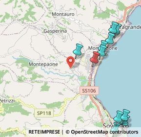 Mappa Via Busento, 88060 Montepaone CZ, Italia (3.06091)