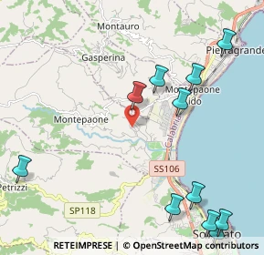 Mappa Via Busento, 88060 Montepaone CZ, Italia (3.07636)