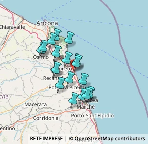 Mappa Viale dei Pini, 62017 Porto Recanati MC, Italia (10.801)