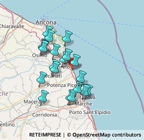 Mappa Viale dei Pini, 62017 Porto Recanati MC, Italia (12.2685)