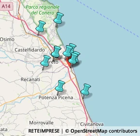 Mappa Viale dei Pini, 62017 Porto Recanati MC, Italia (4.91364)