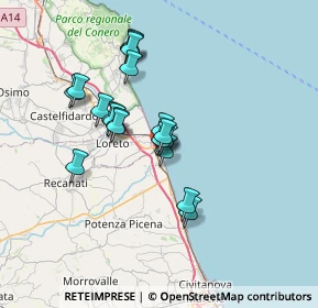 Mappa Via Gioacchino Rossini, 62017 Porto Recanati MC, Italia (5.83684)