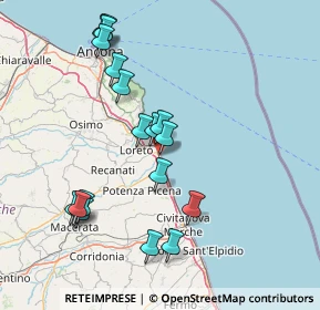 Mappa Via Gioacchino Rossini, 62017 Porto Recanati MC, Italia (16.24333)