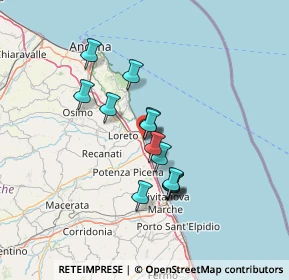 Mappa Via Gioacchino Rossini, 62017 Porto Recanati MC, Italia (11.10538)