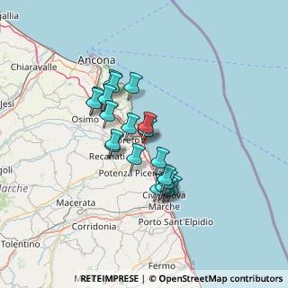 Mappa Viale dei Cementieri, 62017 Porto Recanati MC, Italia (10.996)