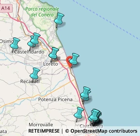 Mappa Via Guglielmo Marconi, 62017 Porto Recanati MC, Italia (10.9815)