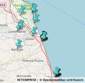 Mappa Via A.Caro, 62017 Porto Recanati MC, Italia (8.1725)