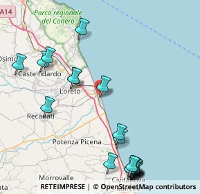 Mappa Via A.Caro, 62017 Porto Recanati MC, Italia (11.004)