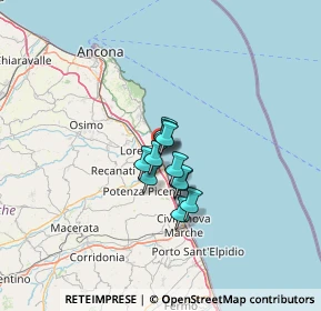 Mappa Via A.Caro, 62017 Porto Recanati MC, Italia (6.89545)