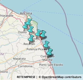 Mappa Via A.Caro, 62017 Porto Recanati MC, Italia (9.60923)
