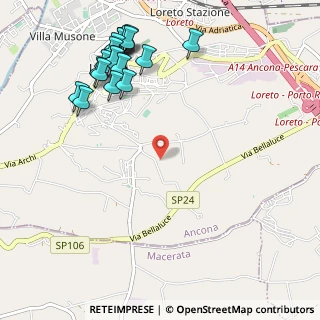 Mappa Via Sciamannata, 60025 Loreto AN, Italia (1.3705)