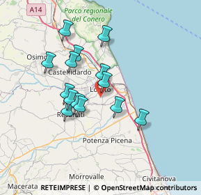 Mappa Via Valdicerro di Sopra, 60025 Loreto AN, Italia (6.03857)