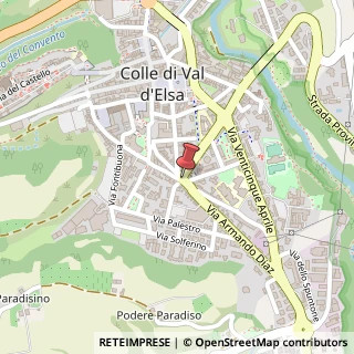 Mappa Via Pieve in Piano, 85, 53034 Colle di Val d'Elsa, Siena (Toscana)