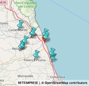 Mappa SS 16, 62017 Porto Recanati MC, Italia (6.25)