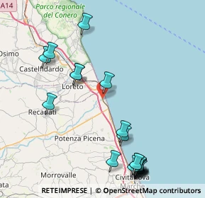 Mappa SS 16, 62017 Porto Recanati MC, Italia (10.616)