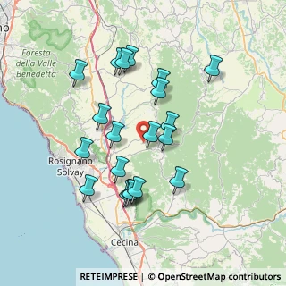 Mappa Via Livornese, 56040 Castellina Marittima PI, Italia (7.0675)