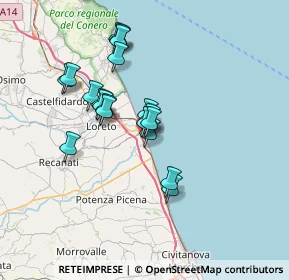 Mappa Via Dante Alighieri, 62017 Porto Recanati MC, Italia (5.97842)