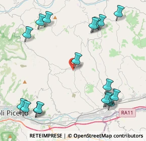 Mappa Via Giosuè Carducci, 63083 Appignano del Tronto AP, Italia (5.61176)