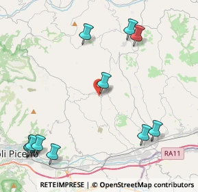 Mappa Via Giosuè Carducci, 63083 Appignano del Tronto AP, Italia (5.71182)