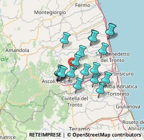 Mappa Viale Rimembranze, 63083 Appignano del Tronto AP, Italia (10.936)