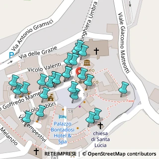 Mappa Piazza del Comune, 06036 Montefalco PG, Italia (0.052)