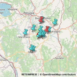 Mappa Via Villa Mari, 06035 Gualdo Cattaneo PG, Italia (9.09357)