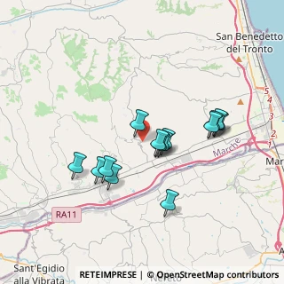 Mappa Via Comunanza, 63077 Monsampolo del Tronto AP, Italia (3.22357)