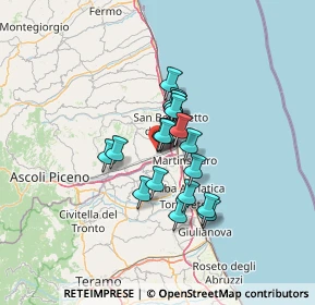 Mappa Via Truento, 63076 Monteprandone AP, Italia (8.83211)