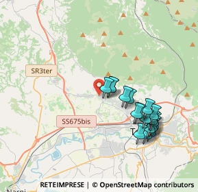 Mappa Via Sirio, 05100 Terni TR, Italia (3.87167)