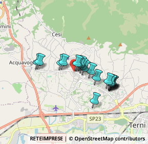 Mappa Via Sirio, 05100 Terni TR, Italia (1.4425)