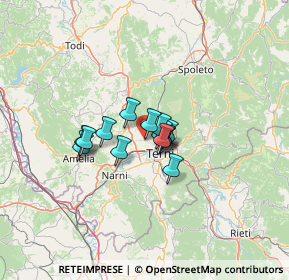 Mappa Via Sirio, 05100 Terni TR, Italia (7.62786)