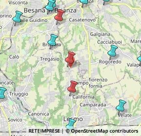 Mappa Via Monte Rosa, 20856 Correzzana MB, Italia (3.23556)