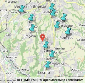 Mappa Via Monte Rosa, 20856 Correzzana MB, Italia (2.08333)