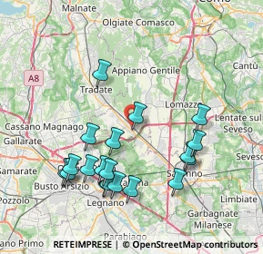 Mappa 22076 Mozzate CO, Italia (7.90579)