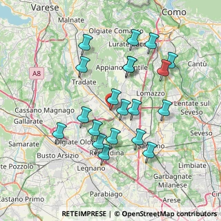 Mappa Via G. Carducci, 22076 Mozzate CO, Italia (7.058)