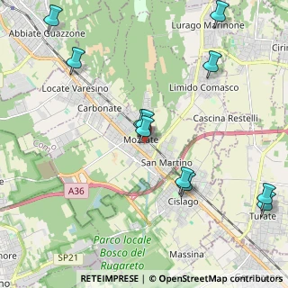 Mappa Via G. Carducci, 22076 Mozzate CO, Italia (2.40909)
