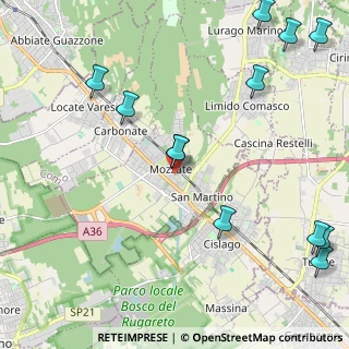 Mappa Via G. Carducci, 22076 Mozzate CO, Italia (2.84833)