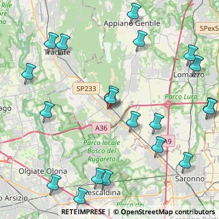 Mappa Via G. Carducci, 22076 Mozzate CO, Italia (5.6865)
