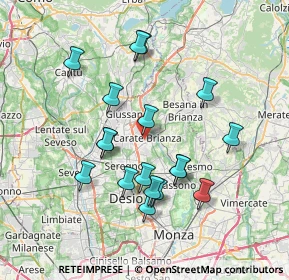 Mappa Entrata numero civico, 20841 Carate Brianza MB, Italia (6.92)