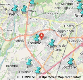 Mappa Via dei Gelsomini, 24048 Treviolo BG, Italia (3.17364)