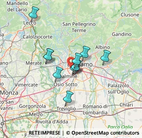 Mappa Via dei Gelsomini, 24048 Treviolo BG, Italia (9.45455)