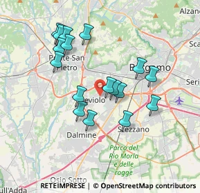 Mappa Via dei Gelsomini, 24048 Treviolo BG, Italia (3.33059)