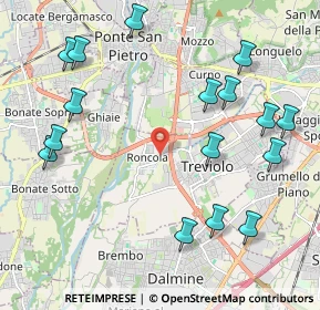 Mappa Via Walter Tobagi, 24048 Roncola BG, Italia (2.4825)