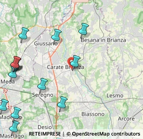 Mappa Via Ugo Foscolo, 20841 Carate Brianza MB, Italia (6.39412)