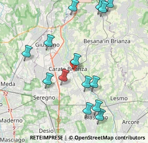 Mappa Via Ugo Foscolo, 20841 Carate Brianza MB, Italia (4.41429)