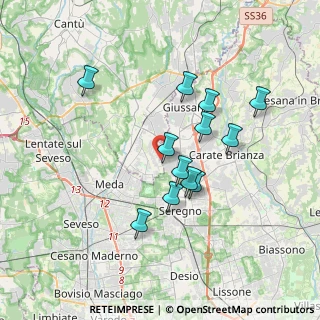 Mappa Via Gaetano Donizetti, 22066 Mariano Comense CO, Italia (3.12583)